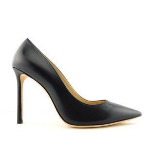 New JIMMY CHOO Black Classic Stiletto Heel Pumps 38.5